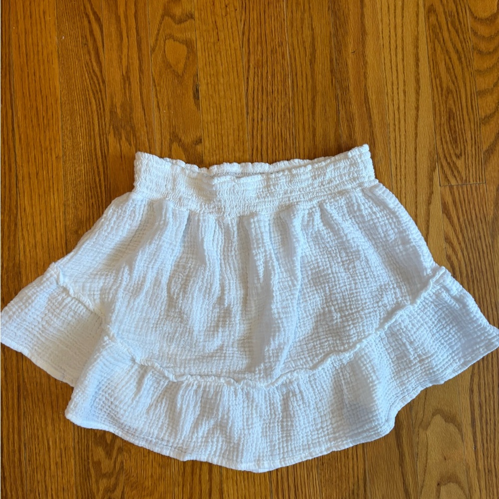 Wild Fable White Textured Mini Skirt